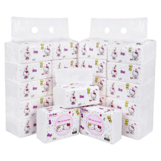 [Choice] Giấy ăn YCOOL ES-50.4 hello kitty trắng mềm mịn thùng 30 gói 300 tờ 4 lớp mềm mịn an toàn