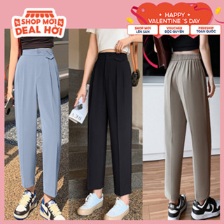 Quần tây baggy nữ lưng thun sau đính túi kiểu cực kỳ dễ thương