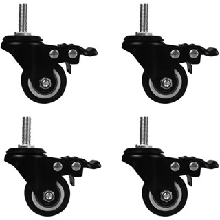 Bánh xe đẩy hàng mini Nhựa PVC Ty ren M8 Đường kính bánh 4cm Chịu tải 150kg, bánh xe loa kéo, đẩy hàng