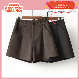  Quần short đùi nữ lưng cao ống rộng form xòe siêu xinh - S01 