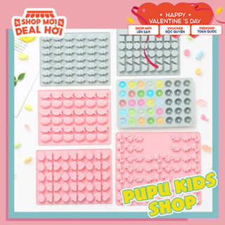 Khuôn silicon làm kẹo chip chip, Kẹo Chíp, Topping Trà Sữa (5 khuôn tặng 1 ống bơm)