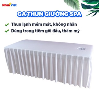 DRAP GA GIƯỜNG SPA, NỐI MI, GỘI ĐẦU trải phủ giường, xếp li đẹp mắt có lỗ úp mặt để massage body và trị liệu dưỡng sinh