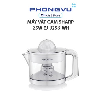 Máy vắt cam Sharp 25W EJ-J256-WH - Dung tích 0.6L - Tự đảo chiều - Bảo hành 12 tháng