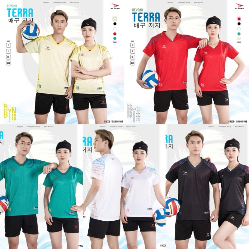 Bộ Quần Áo Bóng Chuyền Nam Nữ, Beyono Terra Vải Thoáng Mát, Hoạ Tiết Nổi Bật, Đường May Kỹ