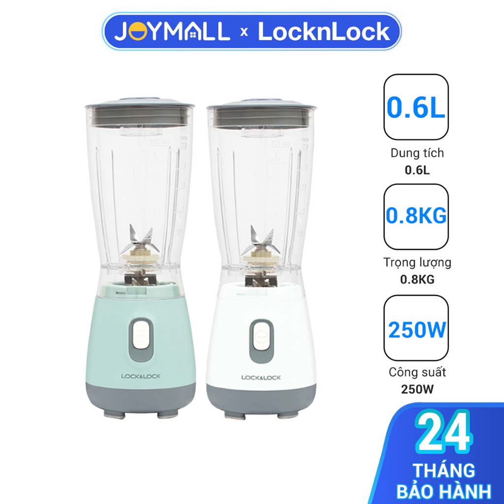 Máy xay sinh tố LocknLock Personal Blender EJM436 600ml, Hàng chính hãng, nhỏ gọn - JoyMall