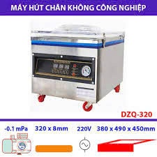Máy Hút Chân Không Thực Phẩm Công Nghiệp DZ320 Công Suất 400W Không Kén Túi Độ Chân Không Đạt -1mpa Hoàn Toàn Tự Động