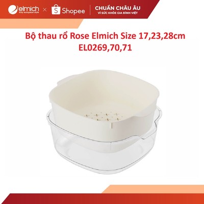 Bộ thau rổ Rose Elmich Size 17,23,28cm EL0269,70,71