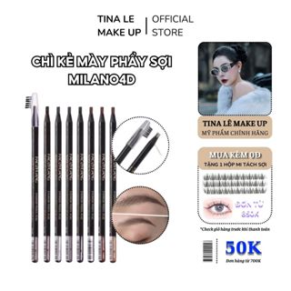 Chì Xé Kẻ Mày Phẩy Sợi Milano4D Lâu Trôi Chì Kẻ Mày Chống Thấm Nước TINA LÊ MAKE UP