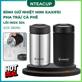 Bình giữ nhiệt mini KAXIFEI size nhỏ 380ml lõi inox 304 chuyên dùng pha trà pha cà phê