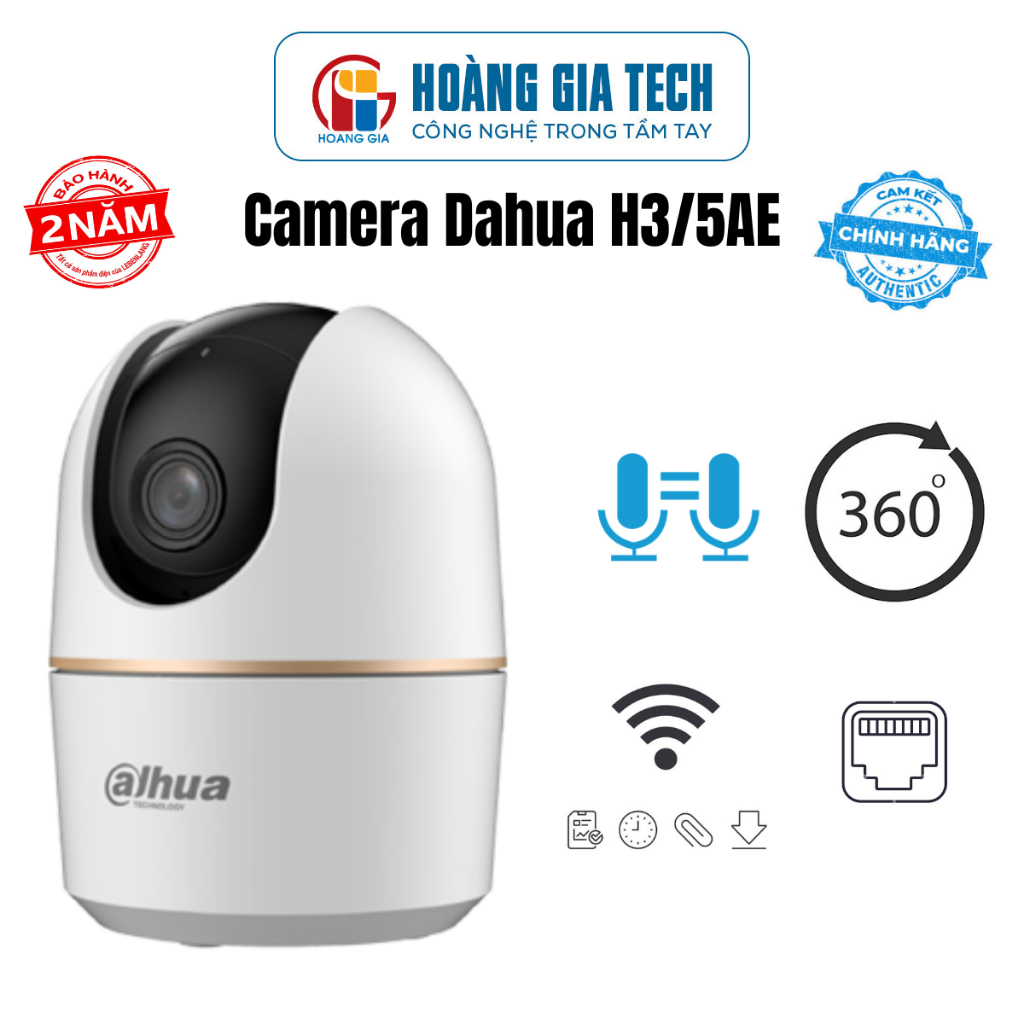 Camera Wifi DaHua Hero H3AE 3.0MP H5AE 5.0Mp Xoay 360 Độ đàm thoại 2 chiều Trong Nhà - Chính hãng
