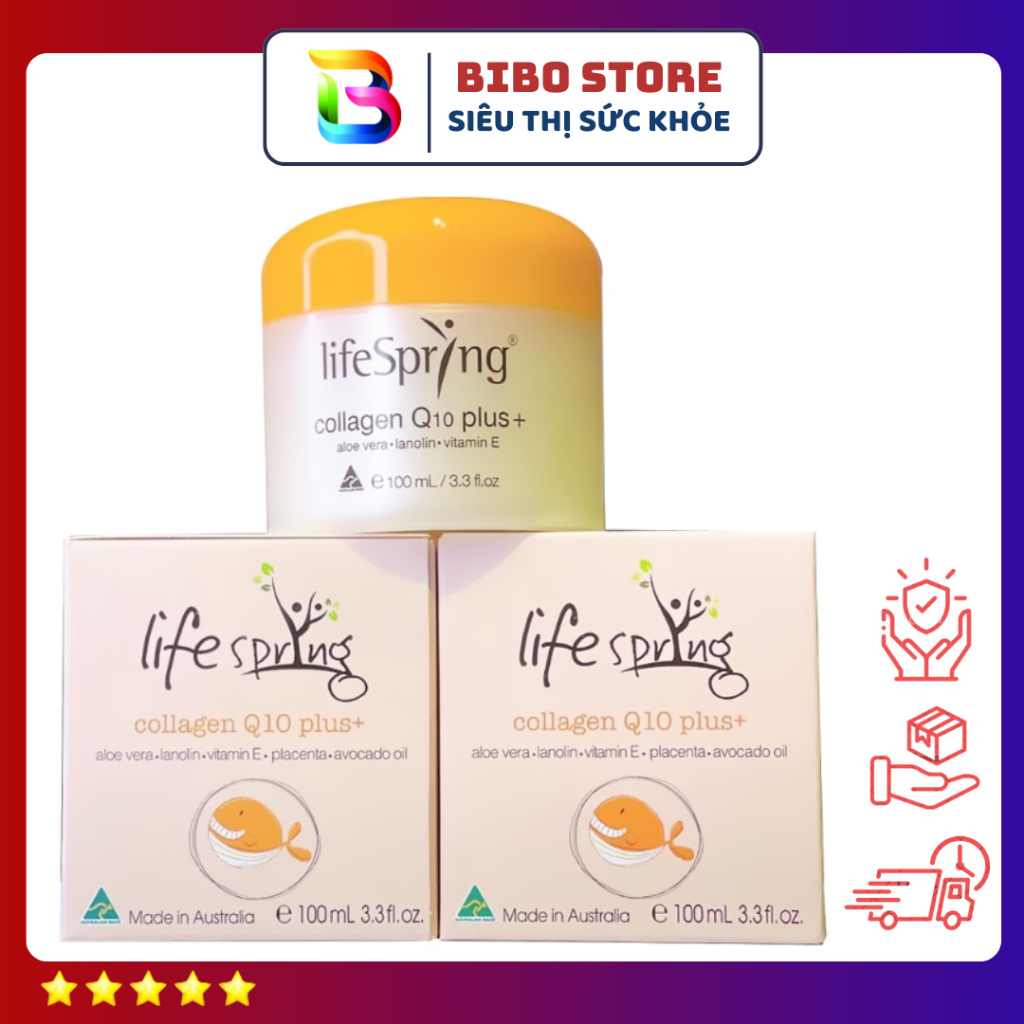 Kem nhau thai cừu Life Spring Q10 100ml của Úc