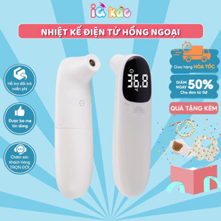 Nhiệt Kế Hồng Ngoại Điện Tử Đo Trán Cho Bé IQKAO - Đo Nhiệt Độ Cơ Thể,Thông Minh, Đa Năng, Tặng Kèm Pin