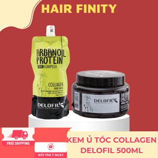 Kem Ủ Tóc Collagen DELOFIL 500ML Phục Hồi Tóc Khô Xơ Hư Tổn Hương Nước Hoa