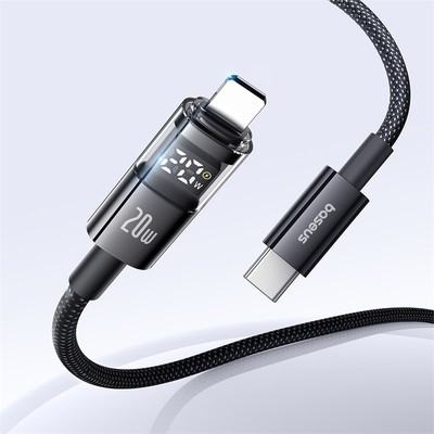 Cáp Sạc Nhanh Truyền Dữ Liệu cho phon từ 12 trở lên Display hiển thị công suất thông minh USB-C to P 20W