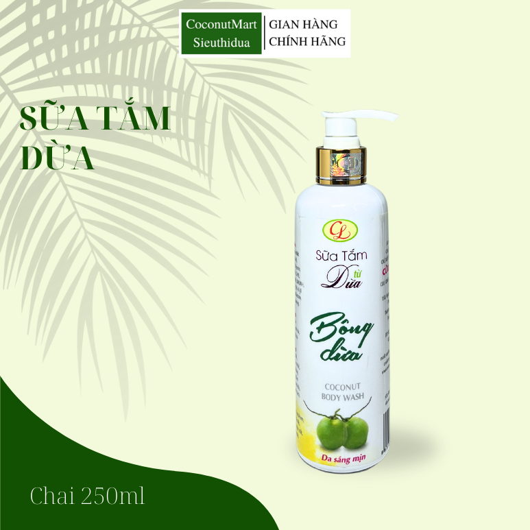 Sữa tắm từ dừa Cửu Long - dạng chai 250ml