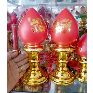 Cặp Đèn đào-Đèn thờ cắm điện đặt bàn thờ