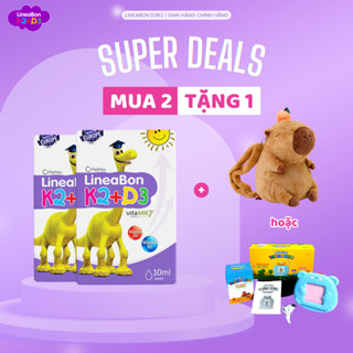 [Quà tặng tự chọn] Combo 02 LineaBon vitamin D3 K2 10ml - Vitamin tăng chiều cao cho bé chính hãng