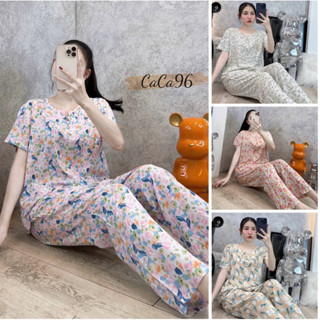 Đồ bộ tole trung niên,bộ lanh Phom Rộng(không tăng size )mặc nhà cho bà và mẹ VNXK F21 2024 cổ 3 nút,siêu sang mịn mát.