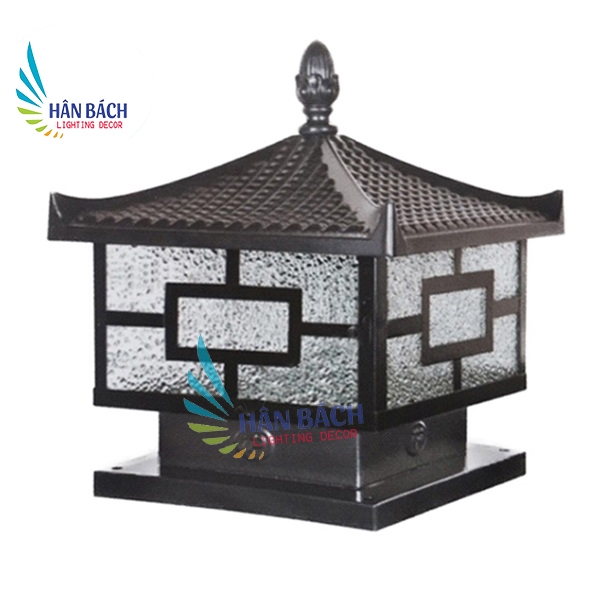 Đèn trụ cổng, đèn gắn đầu cột  NHÔM đúc phi 400
