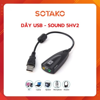 USB Sound dây 5HV2 xịn - Cáp chuyển USB sang cổng Âm thanh 3.5"