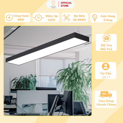 Đèn Thả Văn Phòng Energy Green Lighting 8834 - Đèn Thả Máng Cao Cấp Khung Nhôm - Kích Thước 120 x 20cm - BH 1 Năm