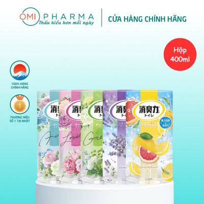 Hộp Khử Mùi & Làm Thơm Phòng Vệ Sinh Shoshuriki Nhiều Mùi Hương Nhật Bản (Hộp 400ml)