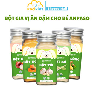 Bột gia vị ăn dặm cho bé Anpaso an toàn, lành tính, đa dạng hương vị.
