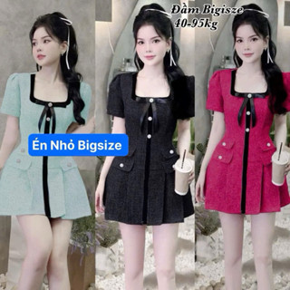 Thời Trang Én Nhỏ Có Bigsize Đầm Váy Bigsize Nữ Vải Linen Cao Cấp Thiết Kế Đi Dự Tiệc Cổ Vuông Cao Cấp Xinh Đẹp 40-95kg