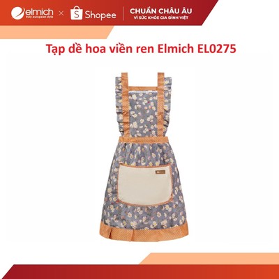 Tạp dề hoa viền ren Elmich EL0275