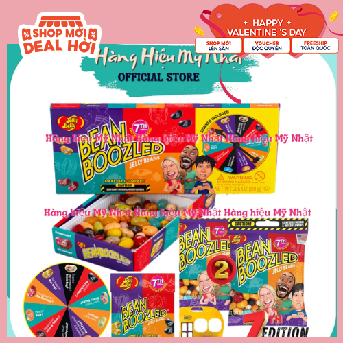 (𝐂𝐇Í𝐍𝐇 𝐇Ã𝐍𝐆) Kẹo thối Jelly Belly Bean Boozled (Phiên bản 7) hàng chính hãng Mỹ