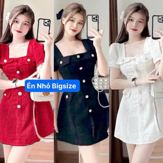 Thời Trang Én Nhỏ Có Bigsize - Đầm Váy Bigsize Nữ Vải Linen Cao Cấp Thiết Kế Dự Tiệc Cổ Vuông Cao Cấp Xinh Đẹp 40-95kg