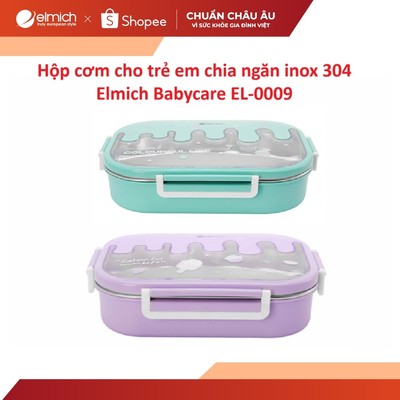 Hộp cơm cho trẻ em chia ngăn inox 304 Elmich Babycare EL-0009