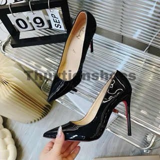  Giày cao gót 10p da bóng mũi nhọn .Thuytienshoes 