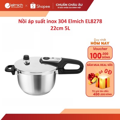 Nồi áp suất inox 304 Elmich EL8278 22cm 5L