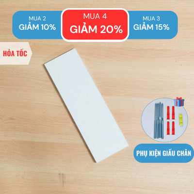 [Hỏa Tốc] Kệ Gỗ Treo Tường Dài 20cm Đến 50cm Trang Trí Decor Phòng Khách Màu Trắng SIB Decor