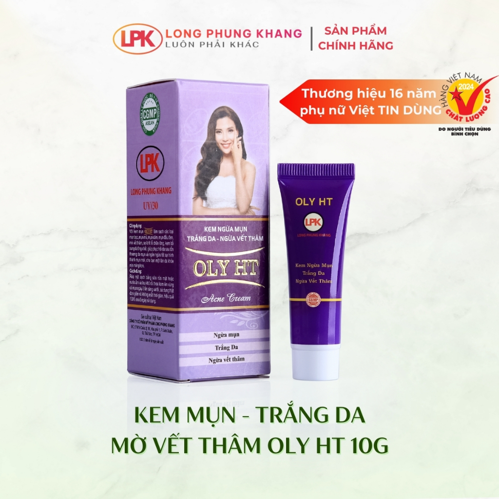 Kem Ngừa Mụn - Trắng Da - Mờ Vết Thâm OLY HT 10g OLY-014