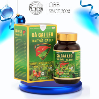 Viên uống CÀ GAI LEO TAM THẤT XẠ ĐEN hỗ trọ giải độc gan, thanh nhiệt, mát gan – Chai 50 viên