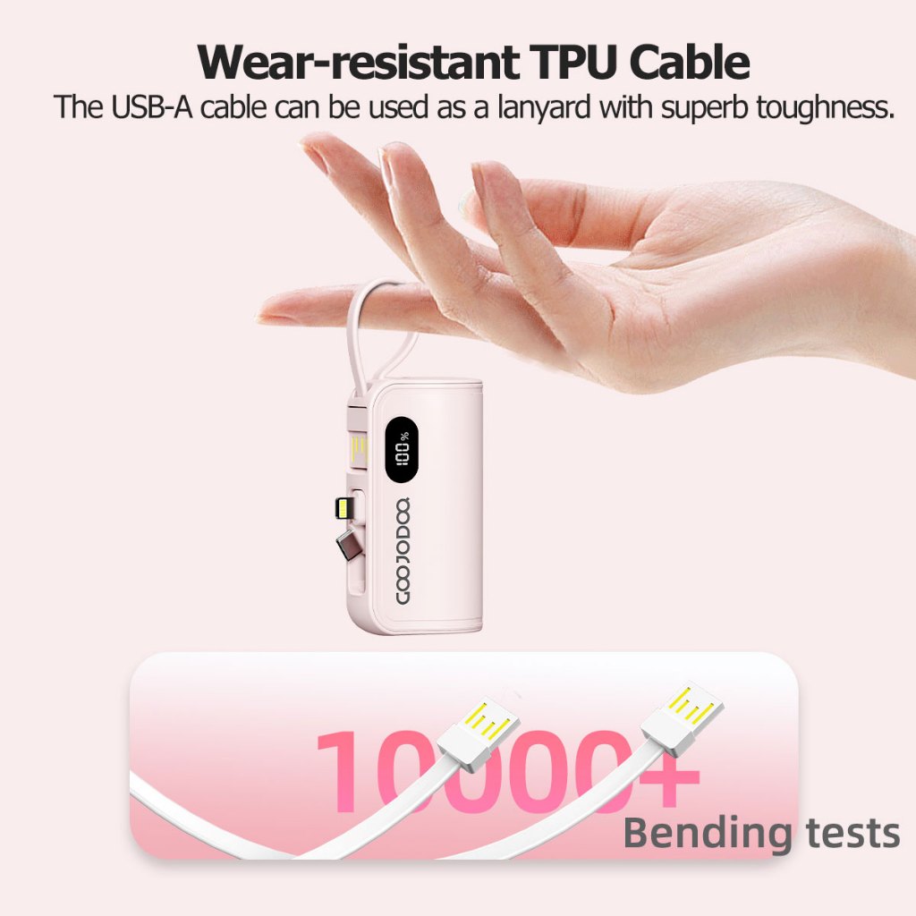 Sạc dự phòng mini GOOJODOQ 2024 cho Giáng sinh với phích cắm Type-C và Light-ning phích cắm đôi | BigBuy360 - bigbuy360.vn