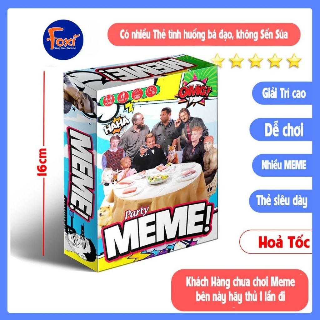Board Game - Bộ Bài Party Meme Squad Meme Foxi Meme - Trò Chơi Đội Nhóm Siêu Vui Hài Hước