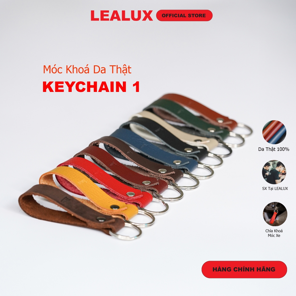 Móc Khóa Da Thật Lealux Keychain 1