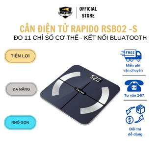 Cân điện tử Rapido RSB02-S đo 11 chỉ số cơ thể kết nối Bluetooth - Bảo hành 12 tháng