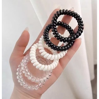 Cột tóc lò xo trong và đen cao cấp