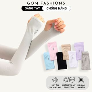 Găng tay chống nắng chống tia UV GOMTAT, ống tay xỏ ngón chất thun cotton dày dặn, mềm mịn - LISU-GANGTAY-001