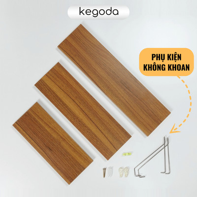 Kệ Gỗ Treo Tường Không Khoan Nhiều Màu, Dùng Decor Trang Trí KEGODA KT55