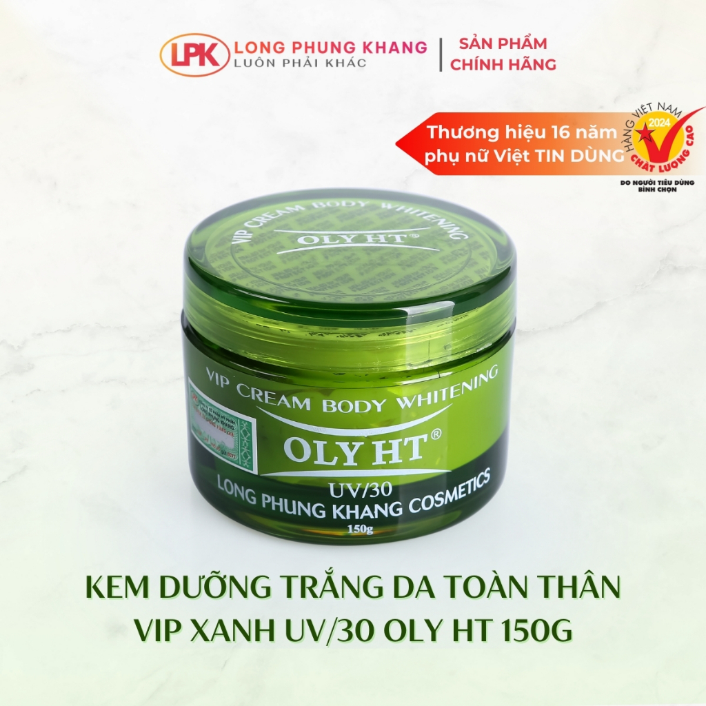 Kem Dưỡng Trắng Da Body Toàn Thân VIP Xanh OLY HT 150g OLY-015