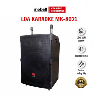 Loa Kéo Karaoke Mobell MK-8021 1500W, Kết Nối Bluetooth, Công Suất Mạnh Mẽ, Kèm 2 Micro, Bảo Hành 1 Năm Chính Hãng