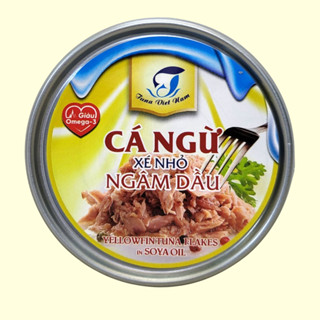 Hộp + XÉ NHỎ 140g + CÁ NGỪ XÉ NHỎ NGÂM DẦU TUNA VIET NAM Yellowfin Tuna Flakes in Soya Oil