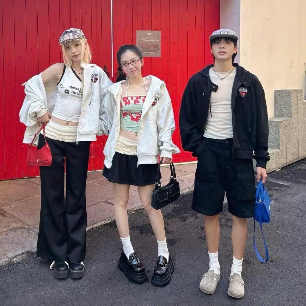 Áo Khoác NỈ Dây Kéo WHOSE+ NÓN TO Vải Dày Bo Gân Có Đóng Nút Cổ