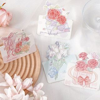 HC0011 (MÃ 16) COMBO 10/20 THIỆP CHÚC MỪNG NGÀY LỄ TÌNH NHÂN VALENTINE, HOẠ TIẾT BÓ HOA ,THIỆP 20/10