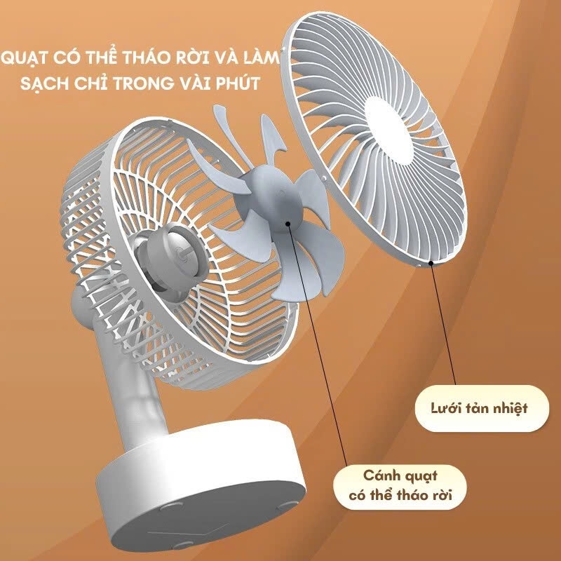 Quạt Tích Điện Asaki Sạc USB Đ🔥ể Bàn Ký Túc Xá Không Gây Tiếng Ồn | BigBuy360 - bigbuy360.vn